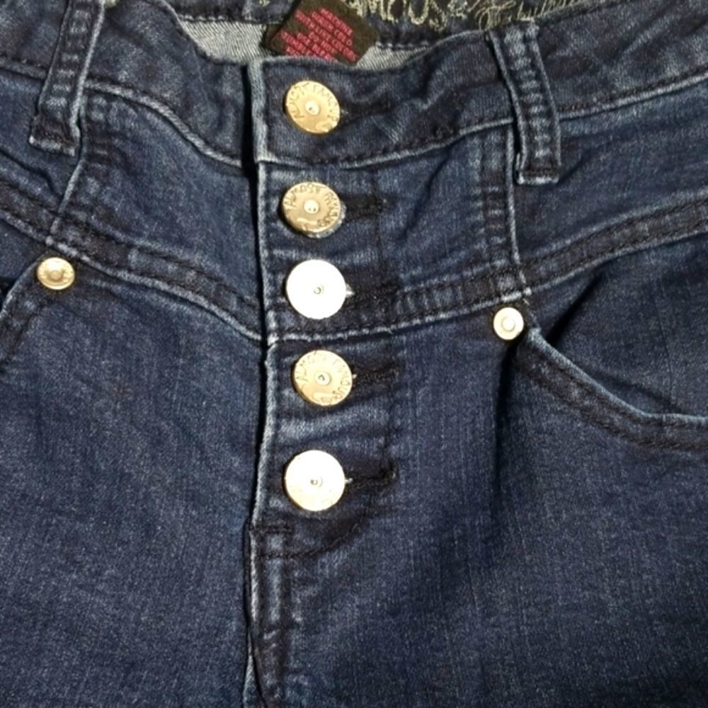 Almost Famous Button Fly High Rise Jeans - Picture 4 of 5